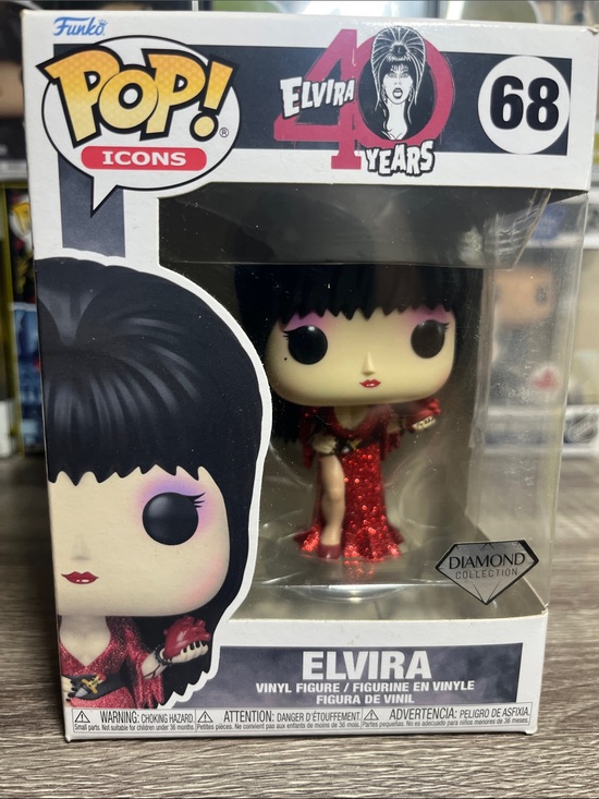 Funko Other - Funko Pop! Icons Elvira Diamond in Red Glitter Gown